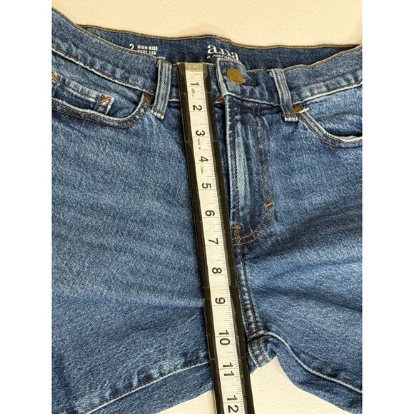 a.n.a High Rise Wide Leg Crop Jeans Blue Size 2 Short - Picture 7 of 7